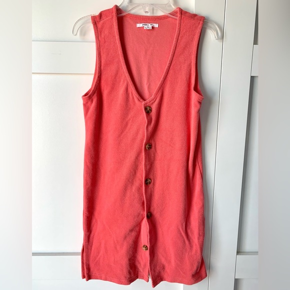 Terry Full Button Coverup - Picture 1 of 5